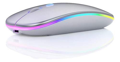 Mouse Bluetooth Kolke Kem-699 Plateado - Recargable Usb Silencioso Inalambrico Android Mac