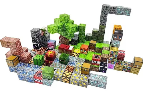 Bloques Magnéticos Minecraft De Construcción 95pzs 95 Minecraft