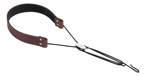 Correa Bambu Cac02 Marron De Cuero Acolchado Clarinete Sib