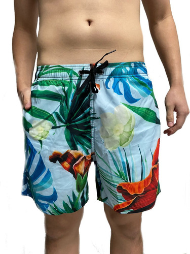 Bermuda Praia Short Blue Floral