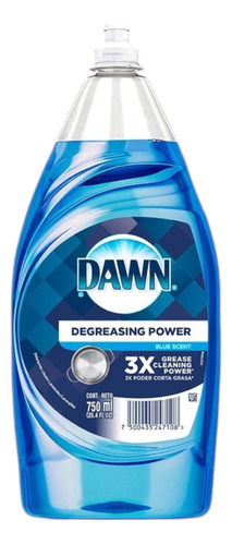 Pack 2x Jabón Líquido Lavatrastes Dawn 3x Poder Blue 750ml