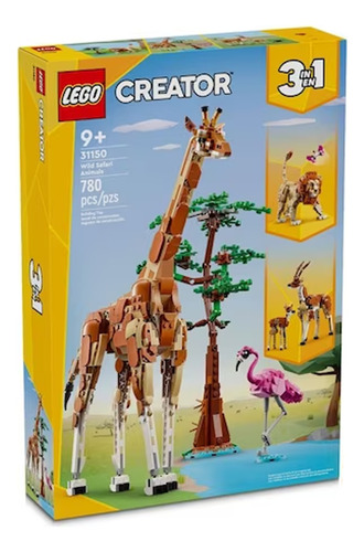 Lego Creator 3 Em 1 Animais Selvagens Do Safari 31150