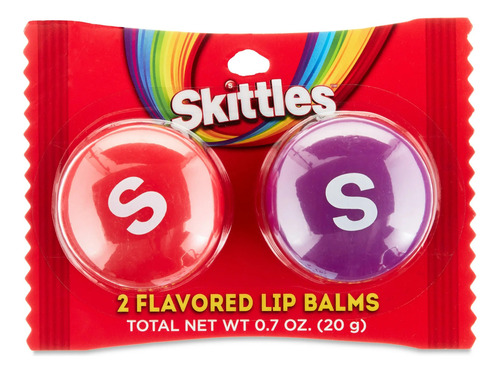 Skittles Balsamo Labial 2 Piezas De Diferente Sabor
