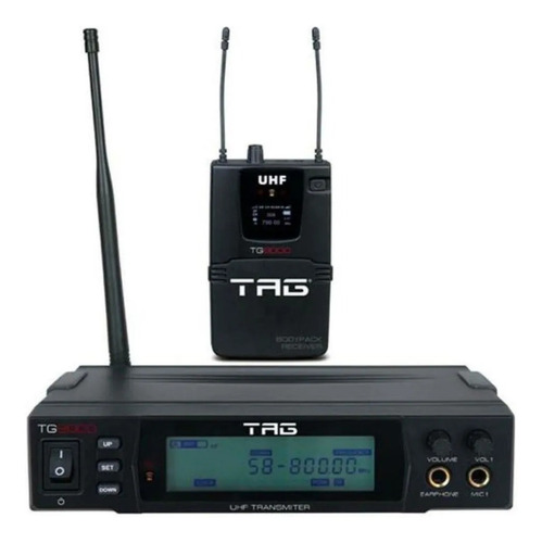 Imagem 1 de 3 de Monitor Retorno Tag Sound Sem Fio Tg9000 Com Receptor