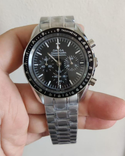 Relógio Omega Speedmaster Profissional Moonwatch Prova Dágua Prateado Preto Preto (Recondicionado)