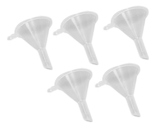 5x Mini Funis Transparentes Funnelos Multuros Laboratórios