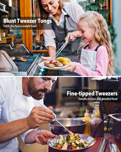 Juego De Pinzas De Cocina Y Pinzas Acodadas De 10 Pulgadas,