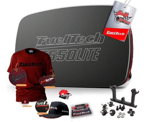 Imagem 1 de 3 de Ft550 Fueltech Lite S/chic + Mega Brindes Camiseta Bordo Bp