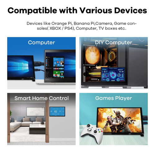 Monitor Raspberry Pi 7 Pulgadas Táctil 1024x600 Hdmi Mmg