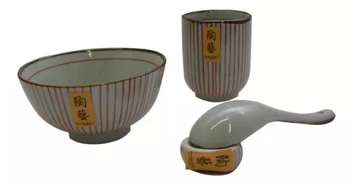 Set De Vajilla Japonesa De Porcelana Blanca , Sm, 4 Piezas