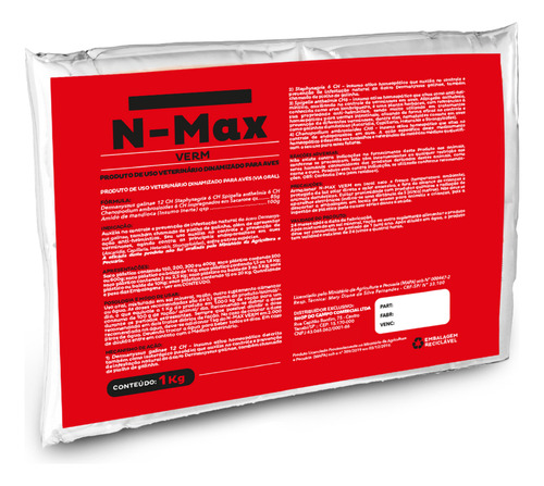 Produto Que Acaba Com Piolhos De Galinha (n-max Verm)