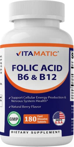 Ácido Fólico Vitamático B12 B6 - Salud Del Corazón, Hfd9k