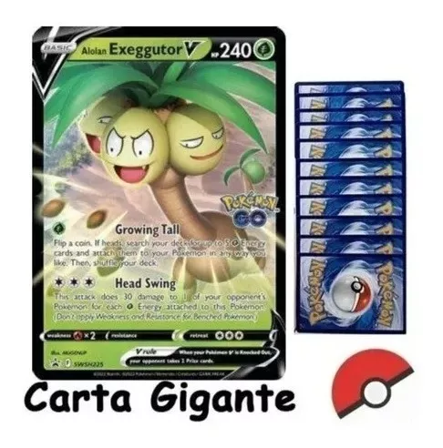 Pokémon Kit Carta Gigante V Preço Baixo + 20 Cartas + Brinde em