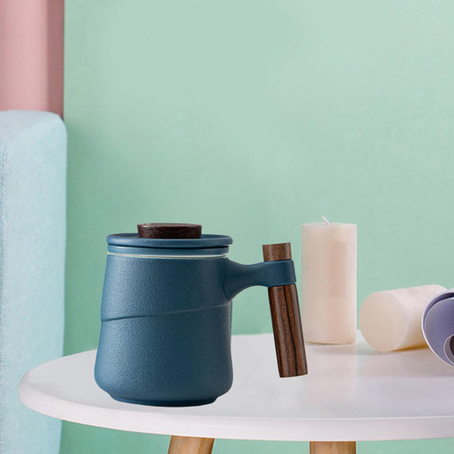 Taza / Taza De Cerámica Del Té Del Estilo Japonés Azul