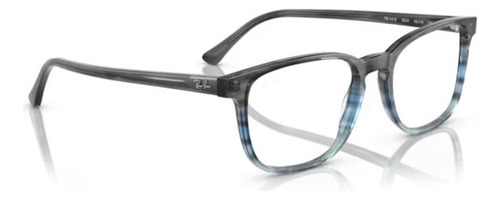 Lentes Ray-ban Rx5418 8254 Striped Gray Gradient Blue Color Striped Gray Gradient Blue 8254