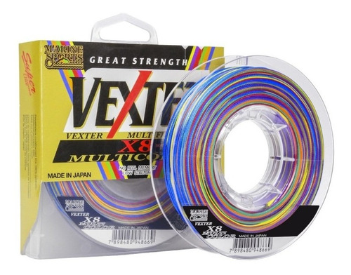 Linha Marine Sports Vexter Multicolor X8 50lb 0,35mm 300m