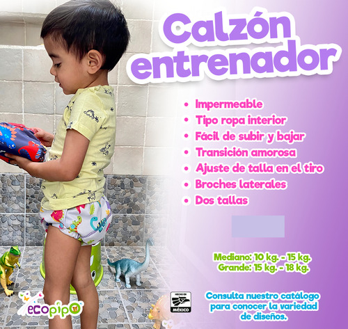 Calzon Entrenador De Tela Reutilizable Ecopipo Bailarinas G
