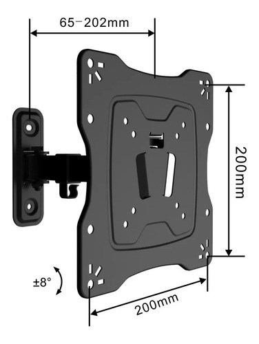 Imagen 2 de 6 de Soporte Tv Led Lcd Movil 1 Brazo 17 29 32 42 Skyway St7