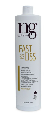 Shampoo Pós Fast Liss Ng De France 1000ml