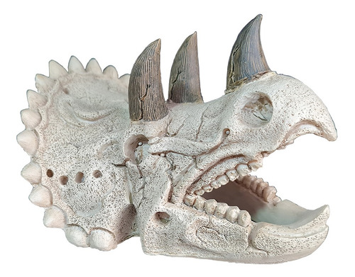 Soma Enfeite De Resina Esqueleto Cabeça De Triceratops Pq