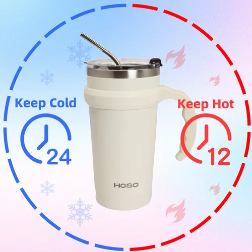 Termo Botella Agua Taza Cafe Térmica Acero Inoxidable Hoso