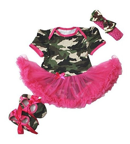 Petitebella Camuflaje Rosa Body Con Zapatos Gamuza De Baby D