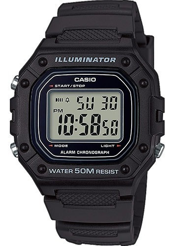 Reloj Casio Classic Digital Chr. Resin Original Time Square Color de la correa Negro