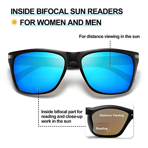Eyeguard 2 Pack Bifocal Reading Sunglasses For Men Uv400 P