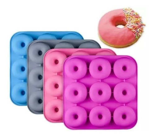 Molde Silicona 9 Donas Antiadherente Rosquillas Horno 