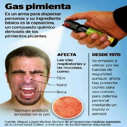 Imagen 6 de 7 de 3 Gas Pimienta Paralizador Defensa Lacrimogeno Jumbo 135 Grs