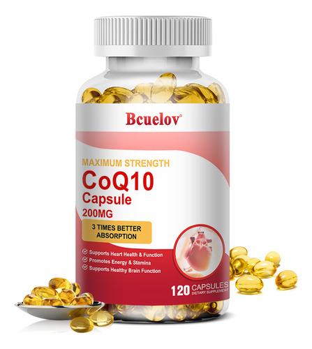 Bcuelov, 200 Mg, 3 Cápsulas Blandas De Coq10 De Alta Absorci