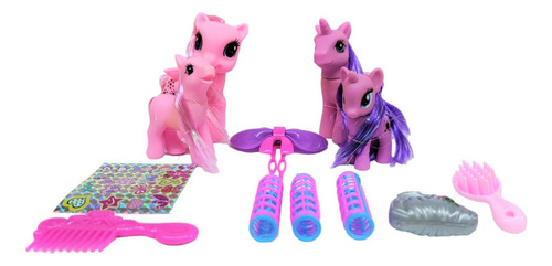 My Happy Horse Set 4 Ponys Con Accesorios ELG L-20-3 