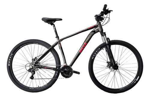 Bicicleta Bitta Vulcano Rodado 29 Aluminio 6061 Hidroformado Cableado Interno Shimano 21 Velocidades Suspensión Con Bloqueo Frenos A Disco Talle S Color Titanio Terra Mtb Con Cubiertas Maxxis