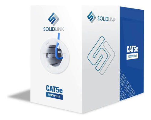 Solid Cat5e Ft Utp Ethernet Cable 24awg Bulk Lan Net