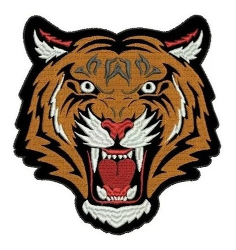 Imagem 2 de 4 de Patch Bordado Tigre Tiger Grande