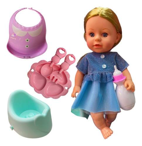 Muñeca Bebé Hora De Ir Al Baño Con Accesorios Y Sonido