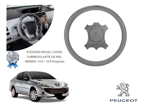 Funda Cubrevolante Gris Piel Peugeot 207 Sedan 2009
