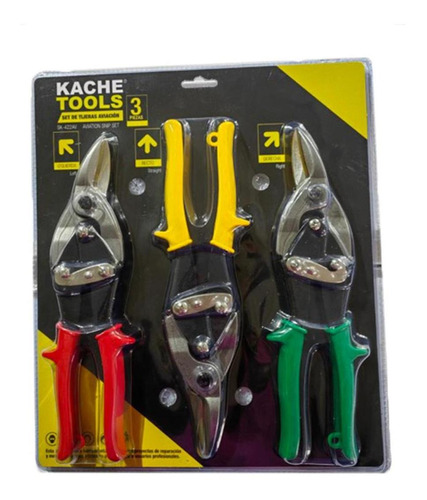 Set Tijera Aviación 3 Piezas Kache Tools Sk-422av