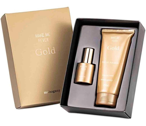 Kit Make Me Fever Gold Fragrância 30 Ml E Hidratante Corporal 200 Ml