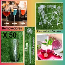 Comprar Removedores De Bebidas Acrílico Transparente 50 Unidades