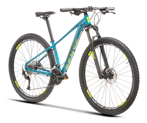 Bicicleta Mtb Aro 29 Sense Intensa Comp Alívio 27v Cor Acqua Amarelo Tamanho do quadro S (15)