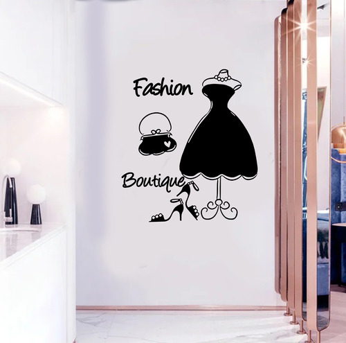 Vinilo Pared Boutique Tienda De Ropa Wall Stickers