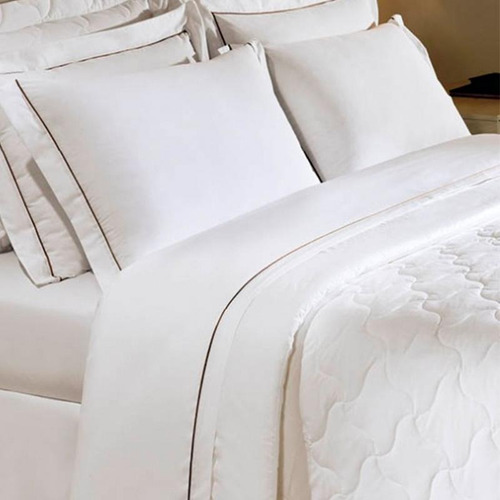 Colcha Branca Matelada 250 Fios Safira Solteiro 160 X 240cm