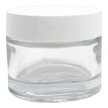 Pote Crema Vidrio Cristal X 50 Cc Con Tapa A Rosca X 10 U