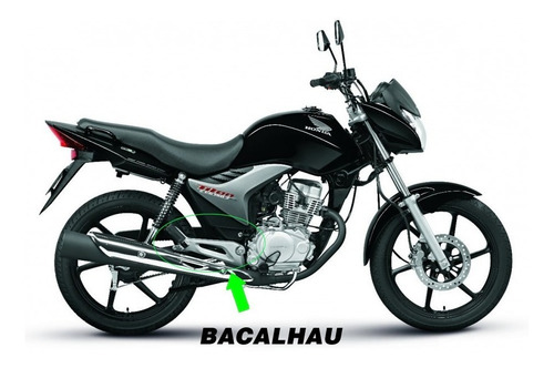 Imagem 2 de 2 de Escapamento Reto Usa Racing Compatível Titan 150 Esd 2009/2013