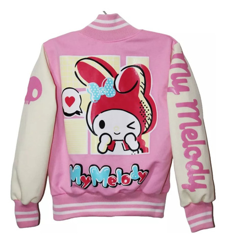 Chaqueta Chamarra Beisbol Dama Kitty Cinnamoroll Kuromi