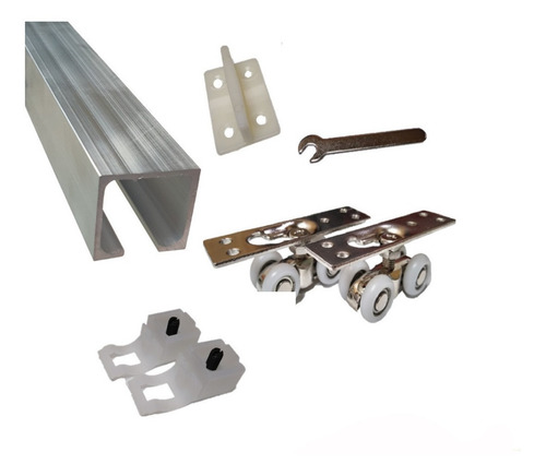 Kit De Riel Y Garrucha Para Puertas Correderas