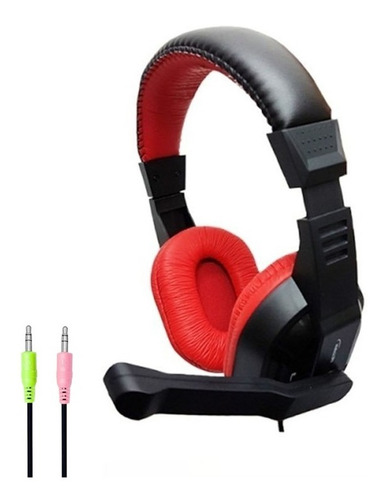 Auricular Gamer Para Pc Con Mic Doble Ficha Y Cable De Tela