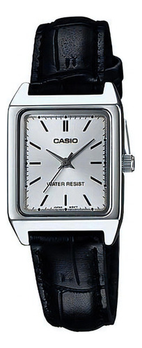 Reloj Casio Ltp-v007l-7e1udf Mujer 100% Original Color de la correa Negro Color del bisel Plateado Color del fondo Plateado