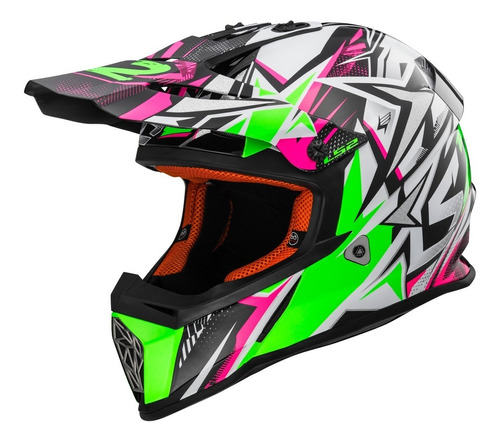 Casco Cross Ls2 Mx 437 Nuevo Modelo Super Liviano! Moto Delt